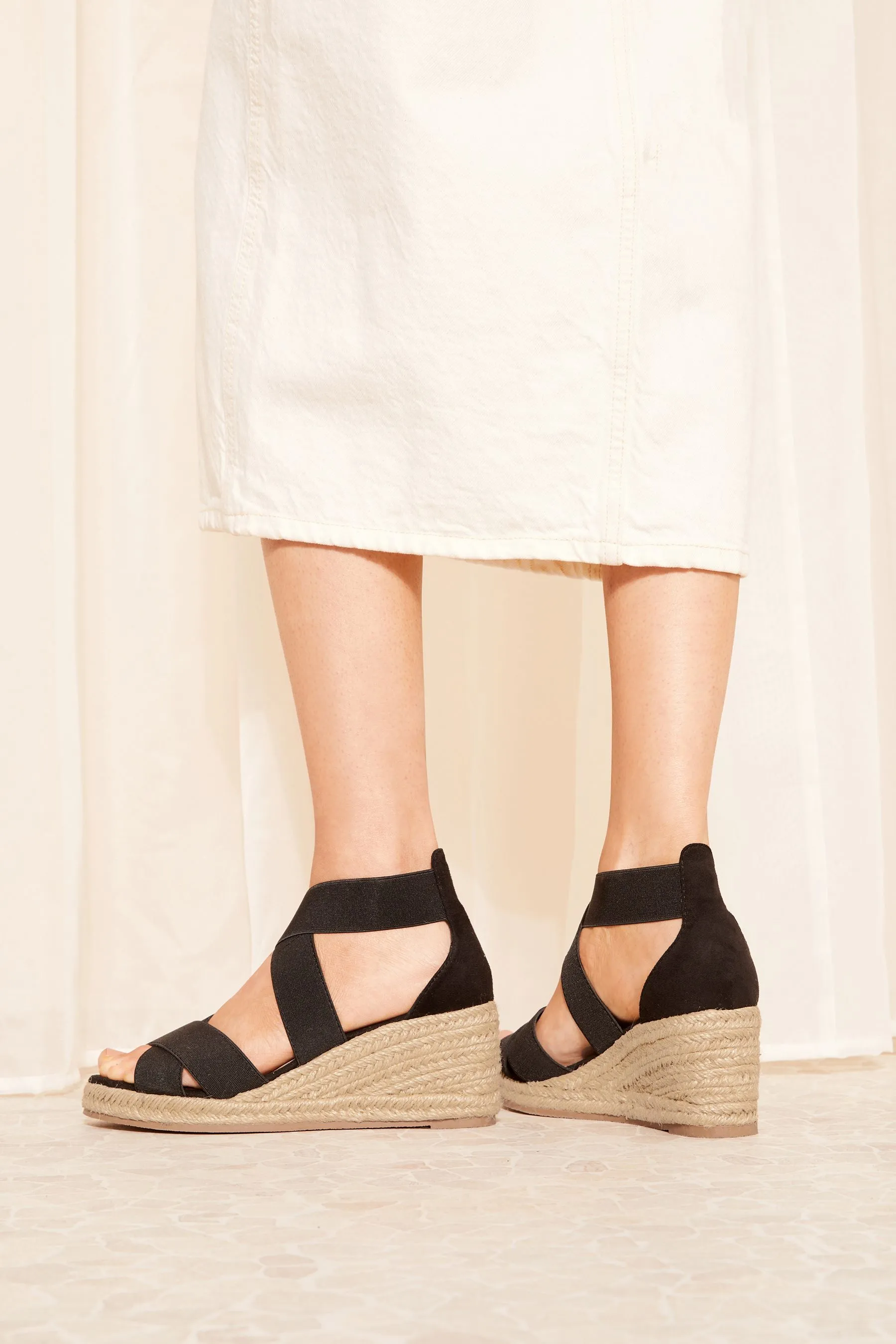 Friends Like These - Sandali espadrilles con zeppa e cinturini elasticizzati