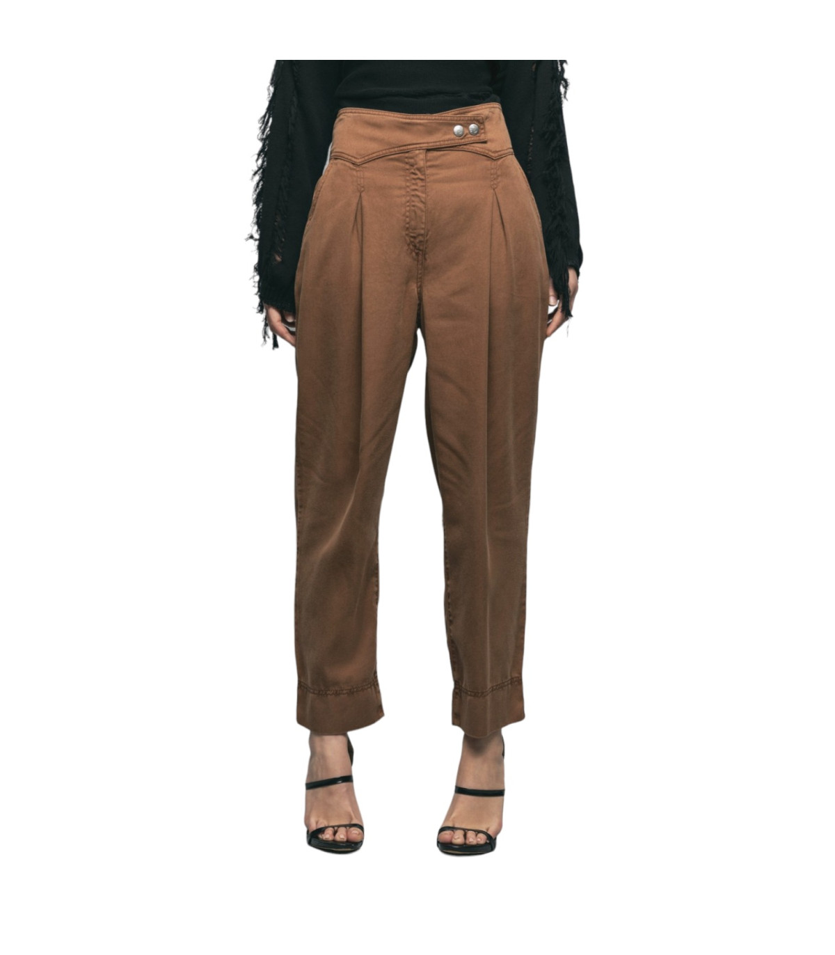 Gaelle Donna Pantaloni   Chino Doppio Bottone Logato