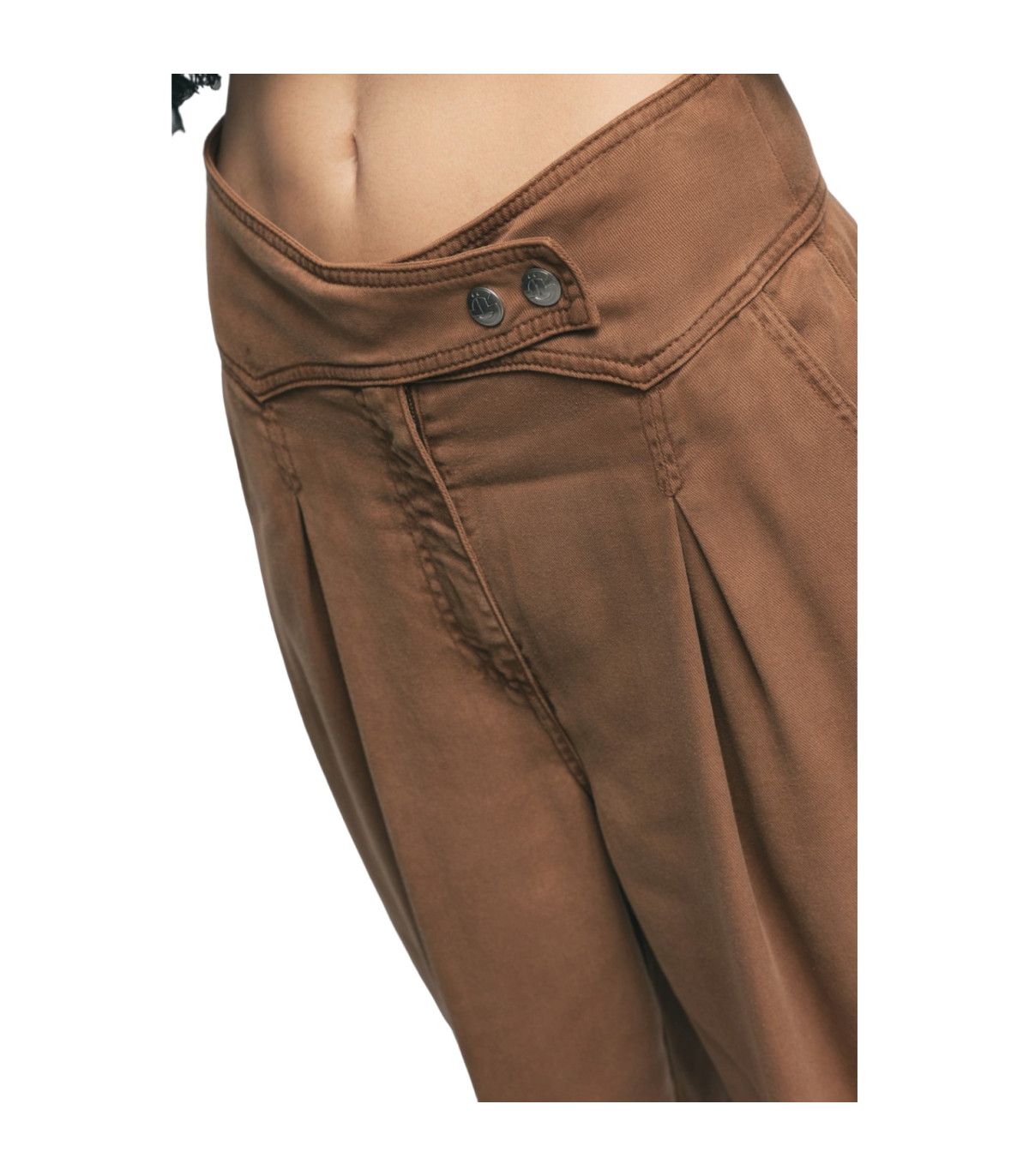 Gaelle Donna Pantaloni   Chino Doppio Bottone Logato