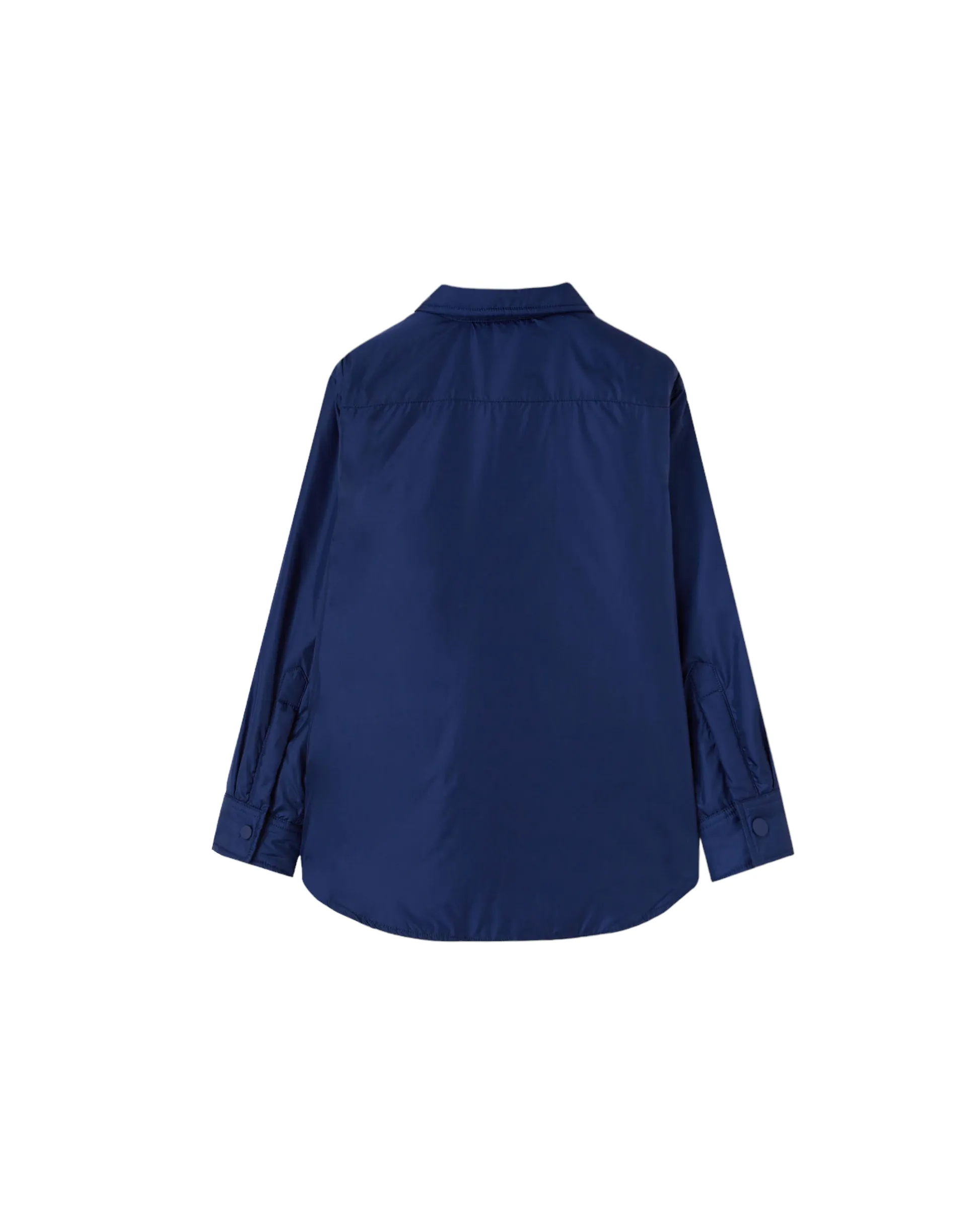 Giacca camicia in nylon leggero blu royal per bambini