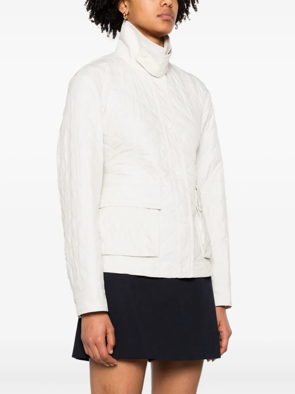 Giacca-camicia trapuntata con applicazione