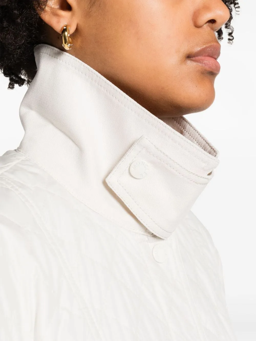 Giacca-camicia trapuntata con applicazione