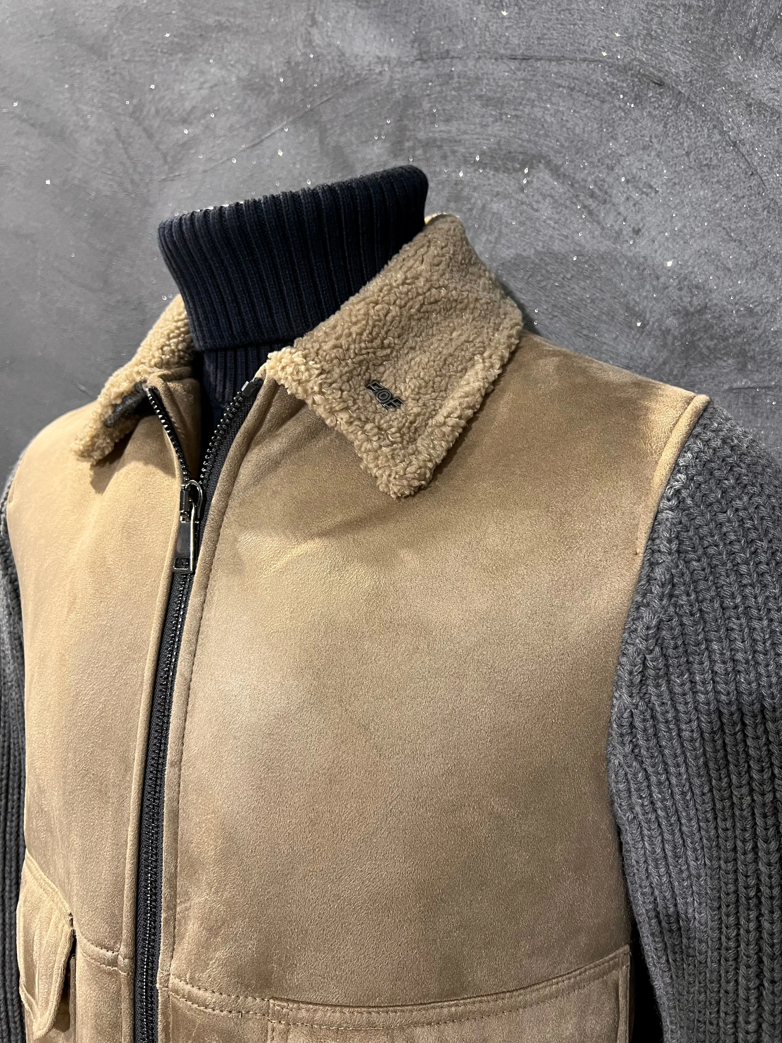 Giacca camoscio/maglia