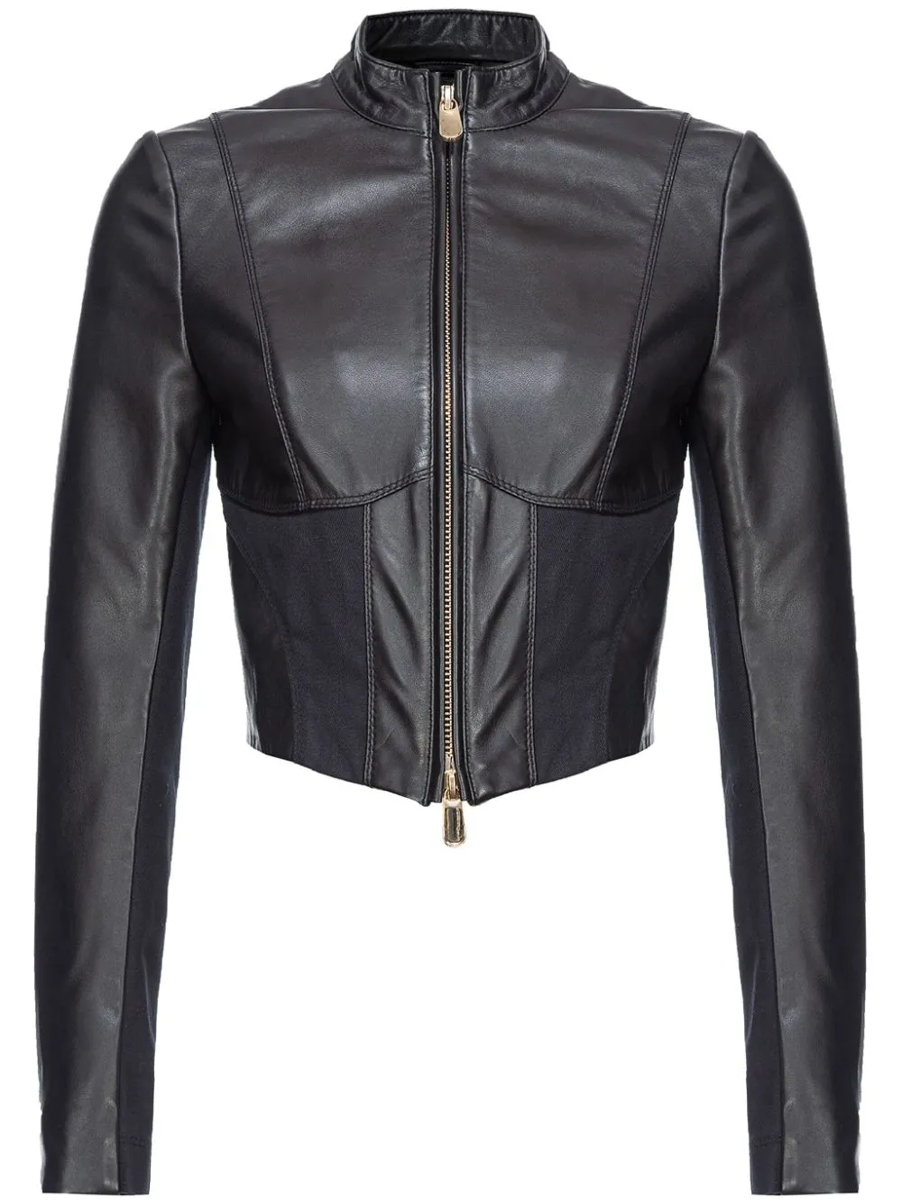 Giacca crop con inserti Giano