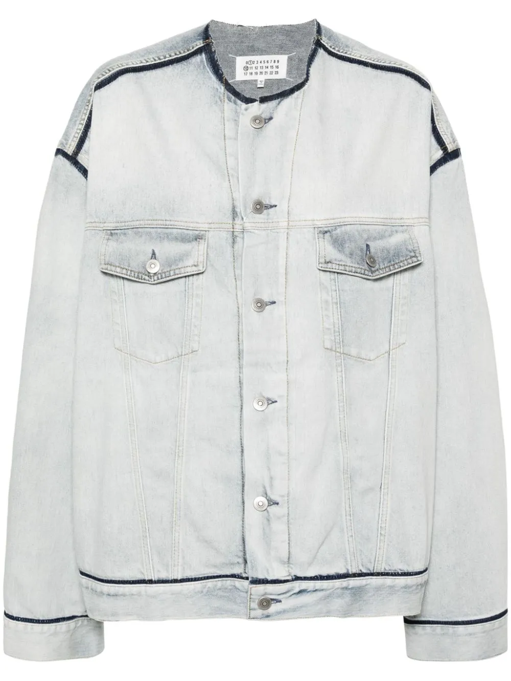 Giacca denim con dettagli a contrasto