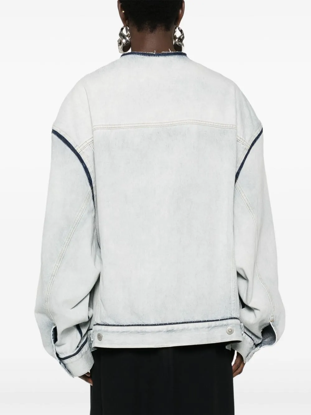 Giacca denim con dettagli a contrasto