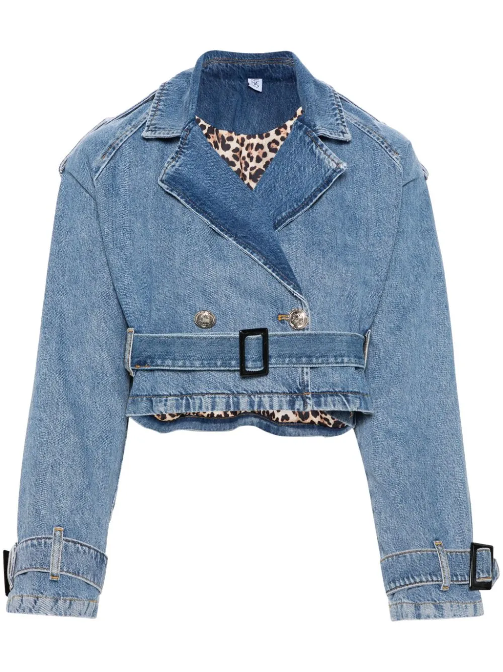 Giacca denim crop