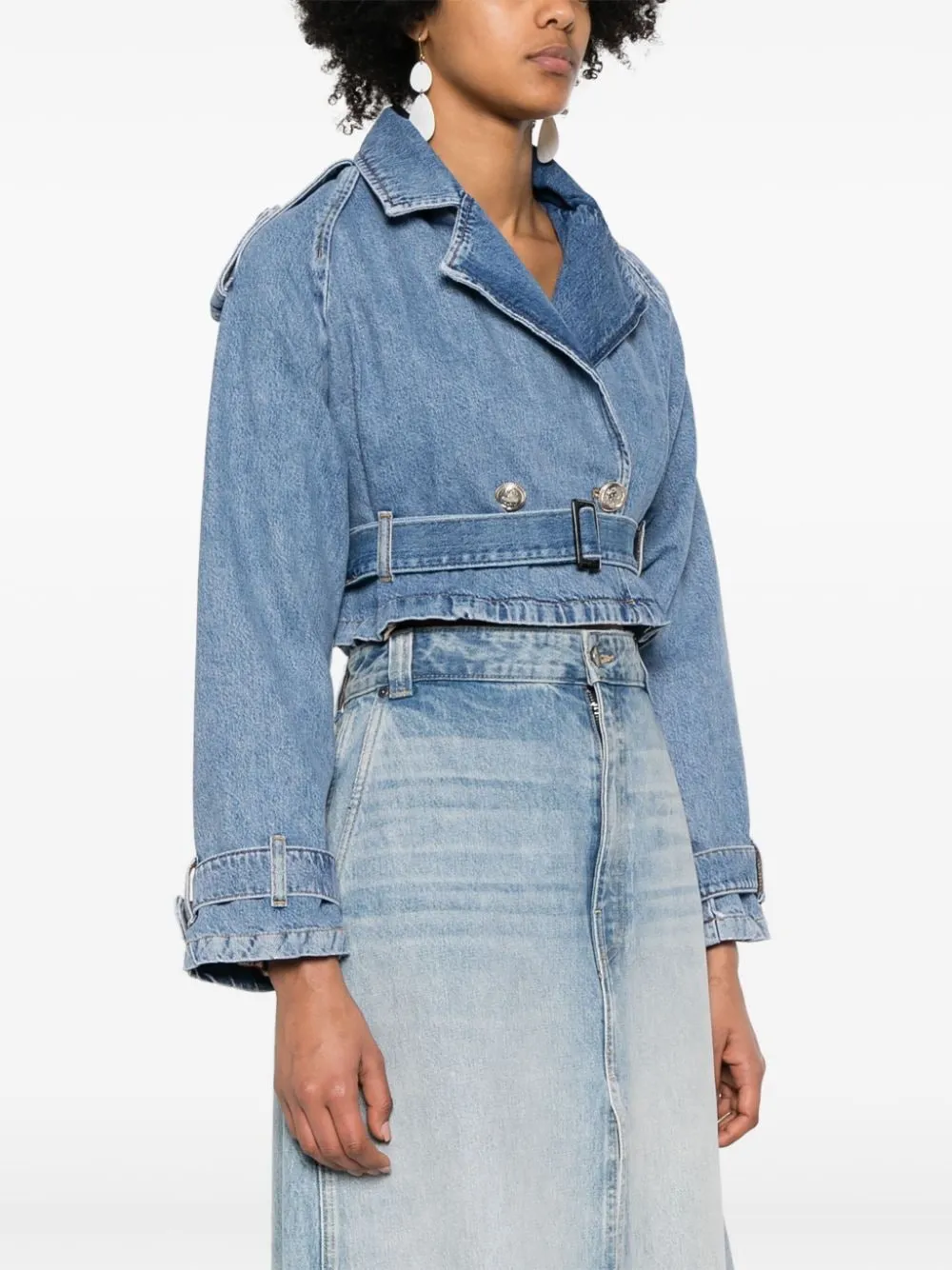 Giacca denim crop