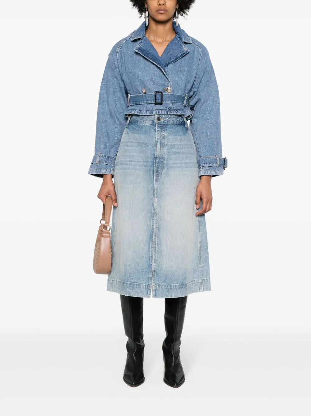Giacca denim crop