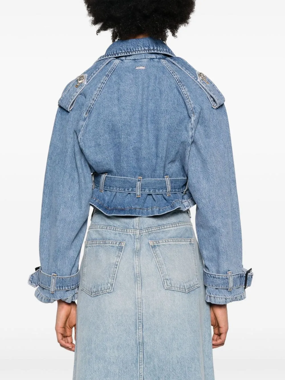 Giacca denim crop
