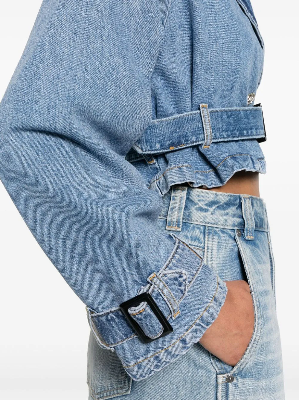 Giacca denim crop