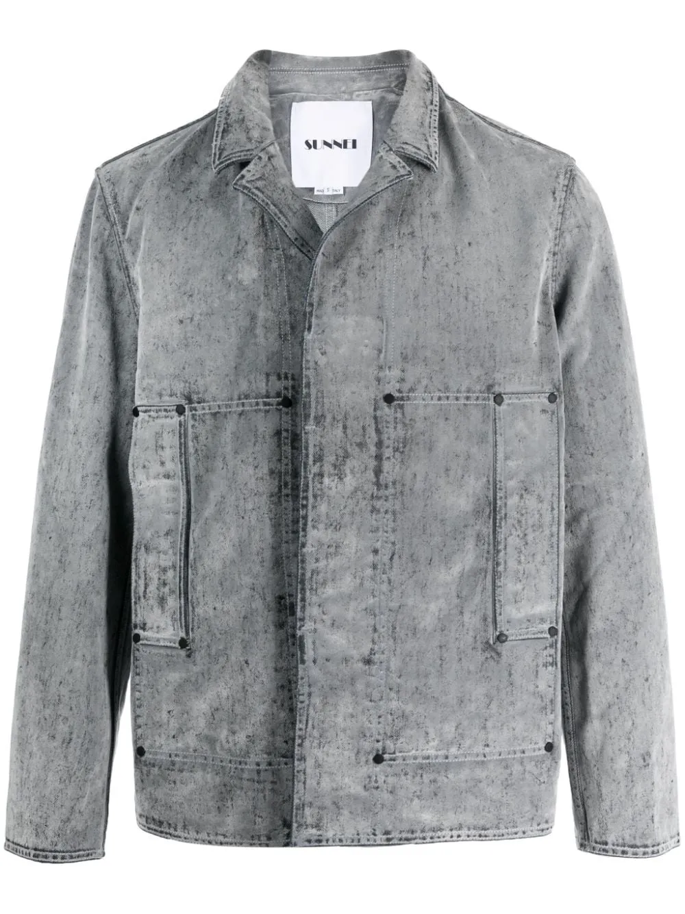 giacca denim grigia