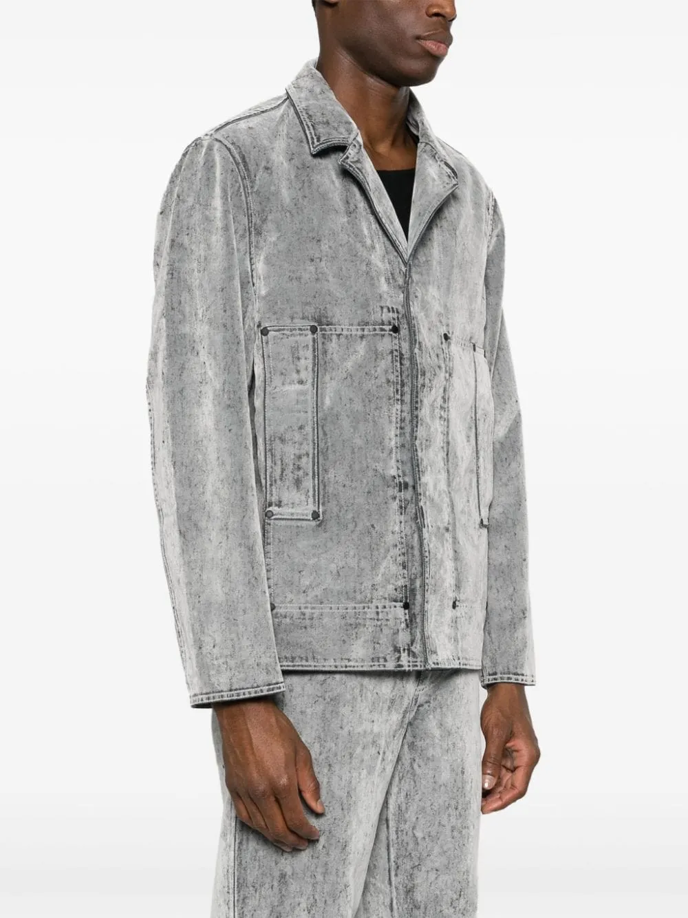 giacca denim grigia