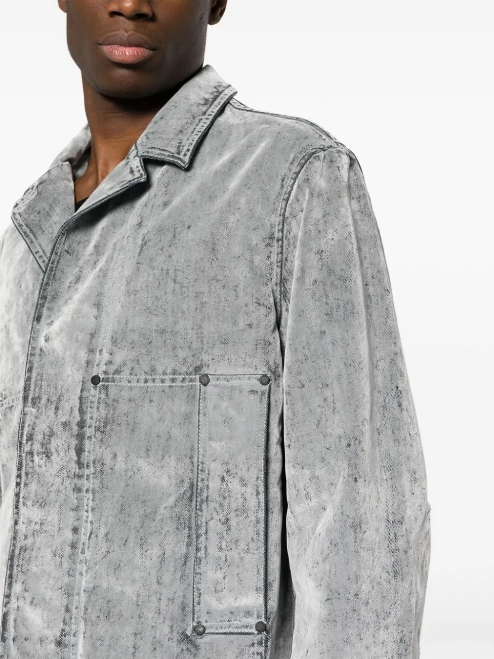 giacca denim grigia