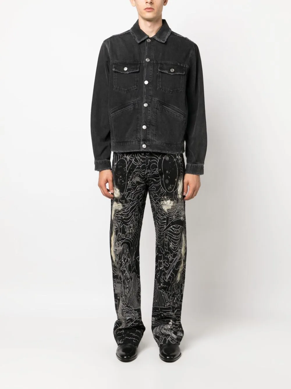 giacca denim jango nera