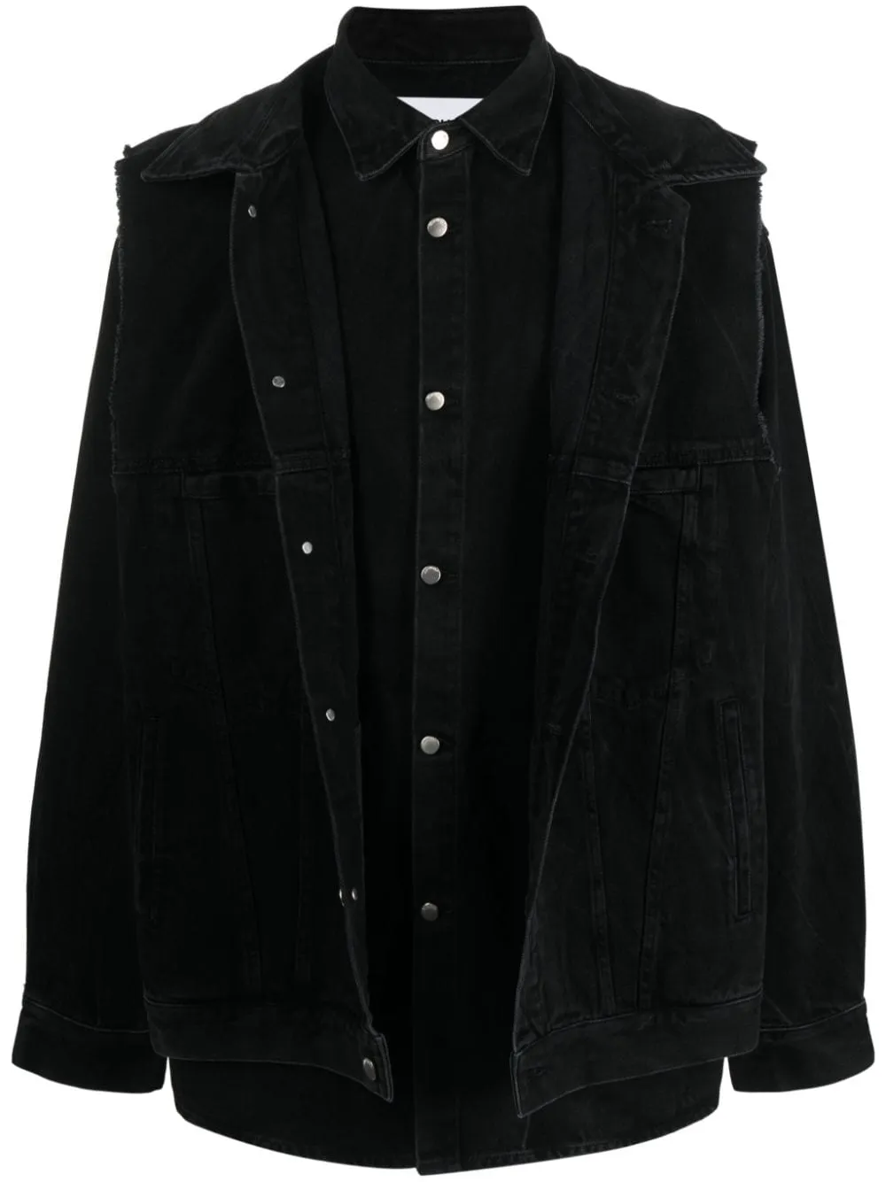 giacca denim nera