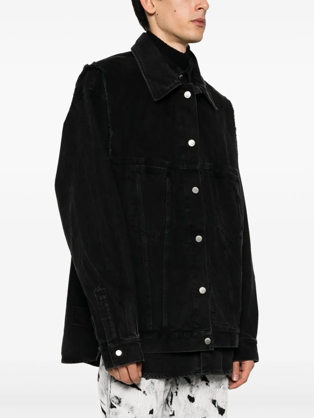giacca denim nera