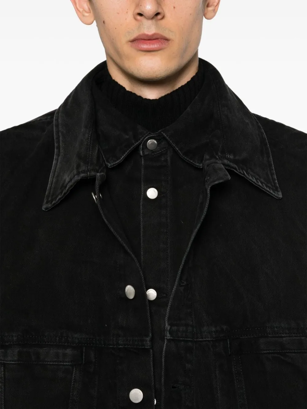 giacca denim nera