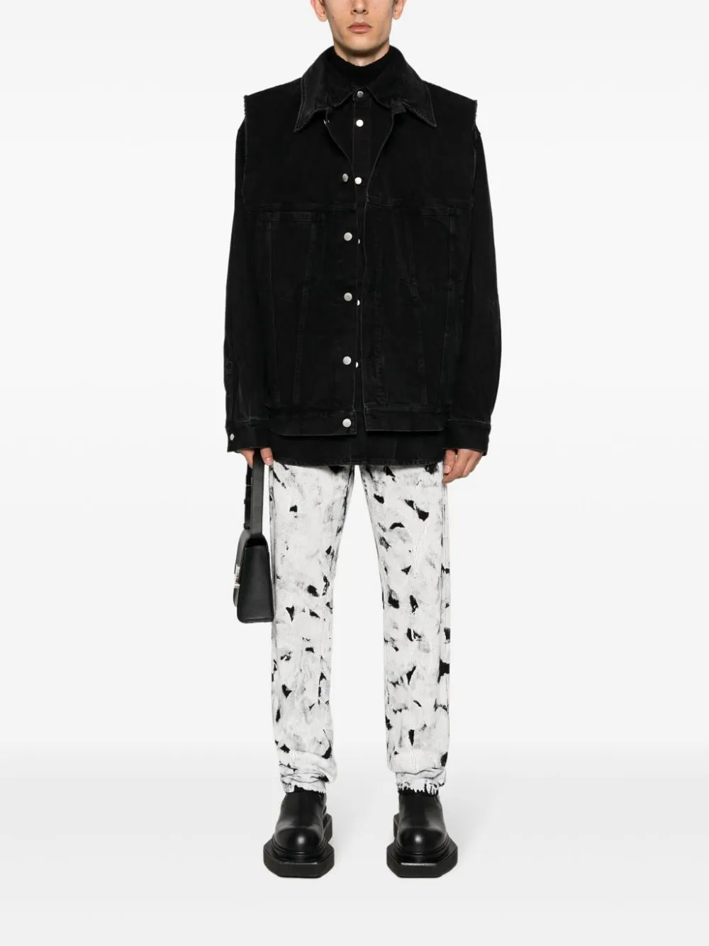 giacca denim nera