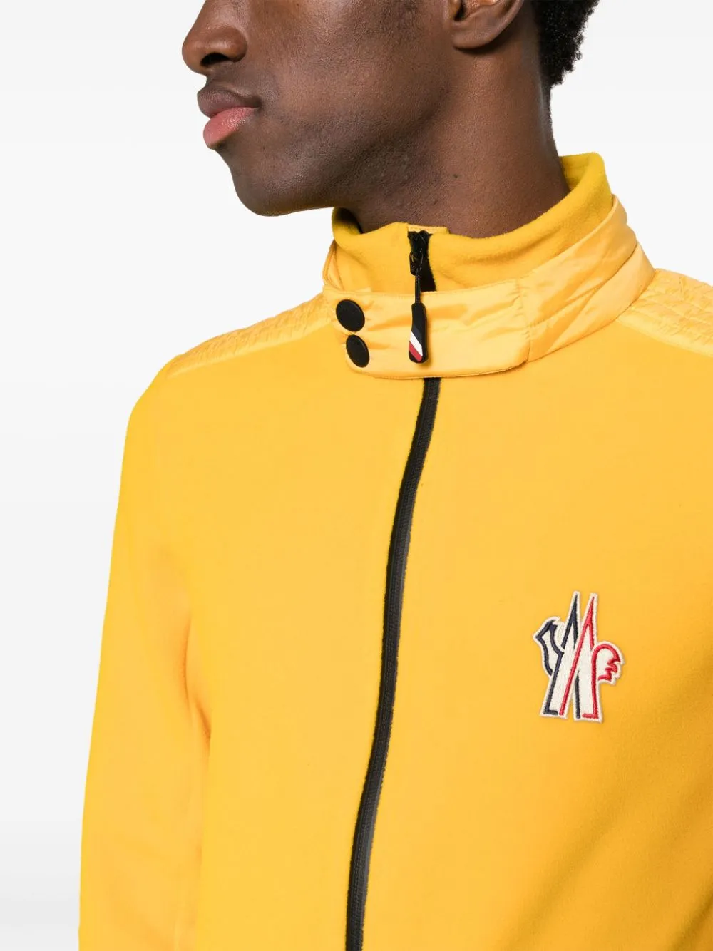giacca gialla zip-up
