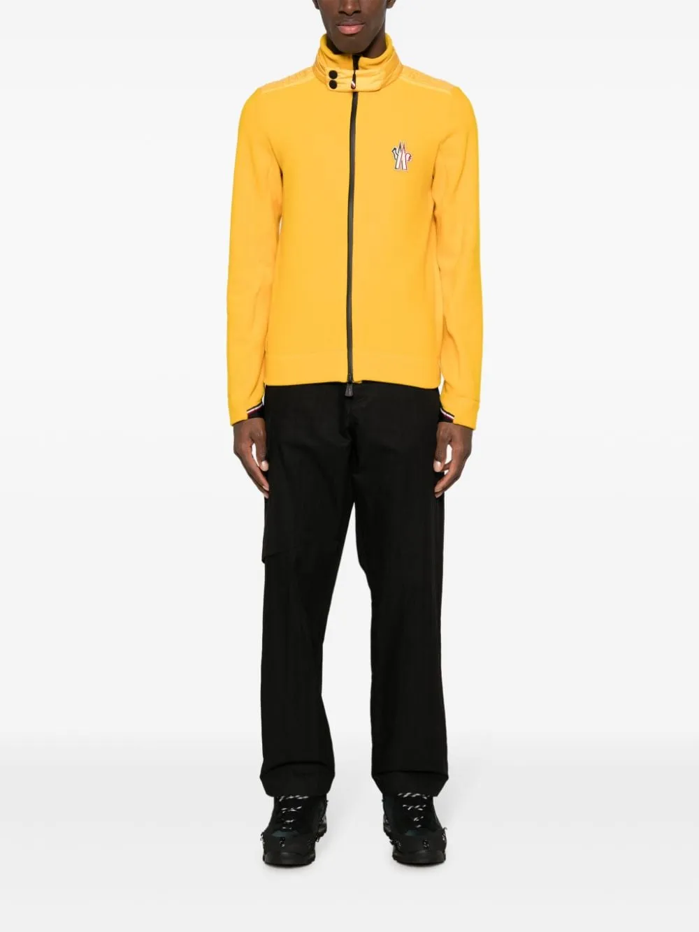 giacca gialla zip-up