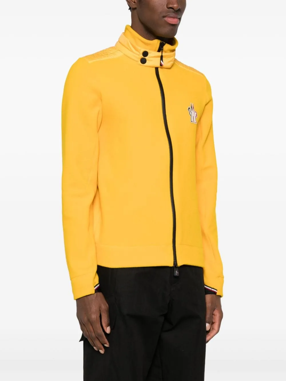 giacca gialla zip-up