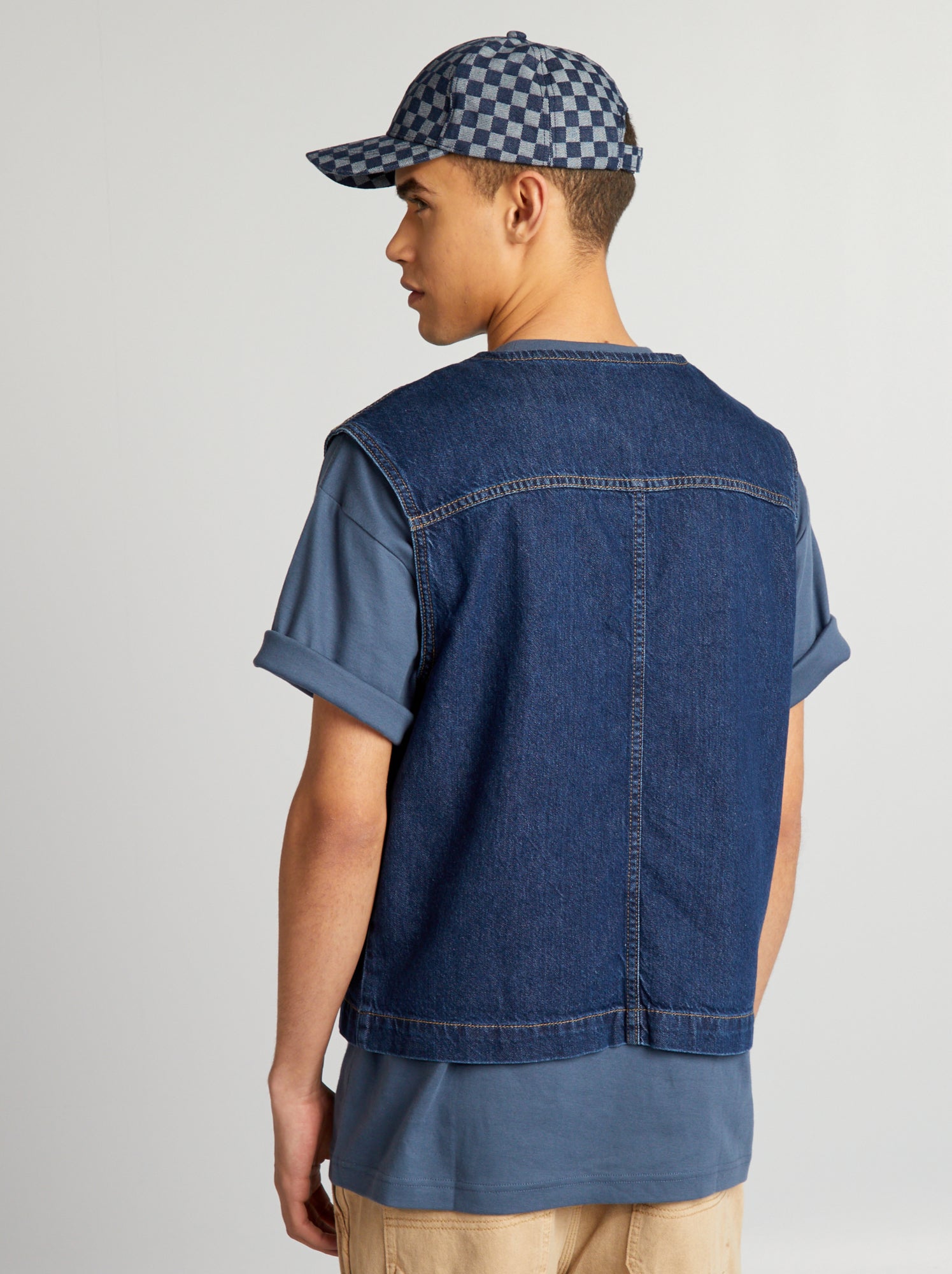 Giacca in jeans senza maniche - BLU