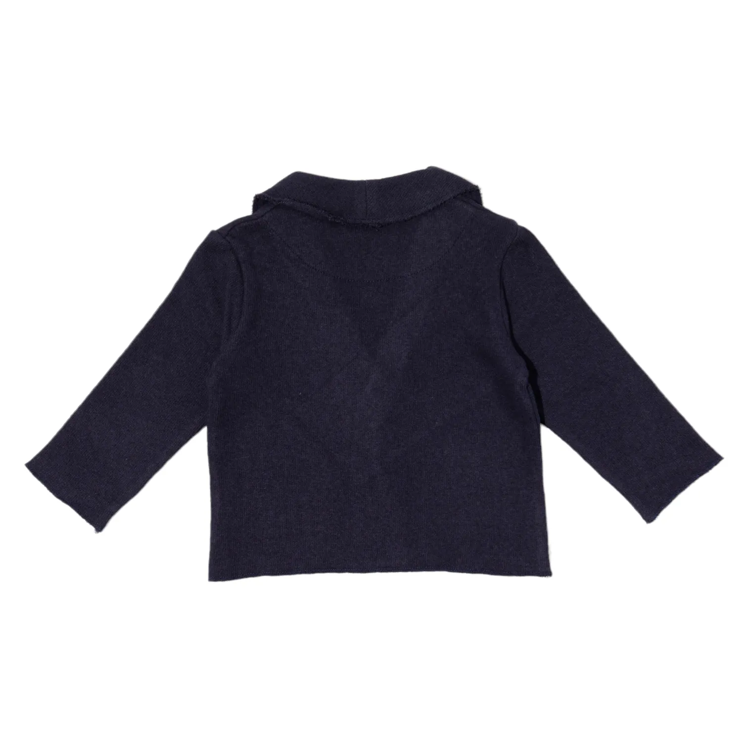 Giacca in maglia blu per neonato e bambino
