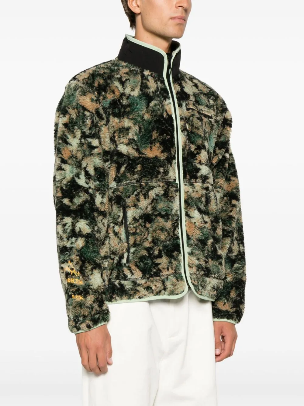 giacca in pile camouflage