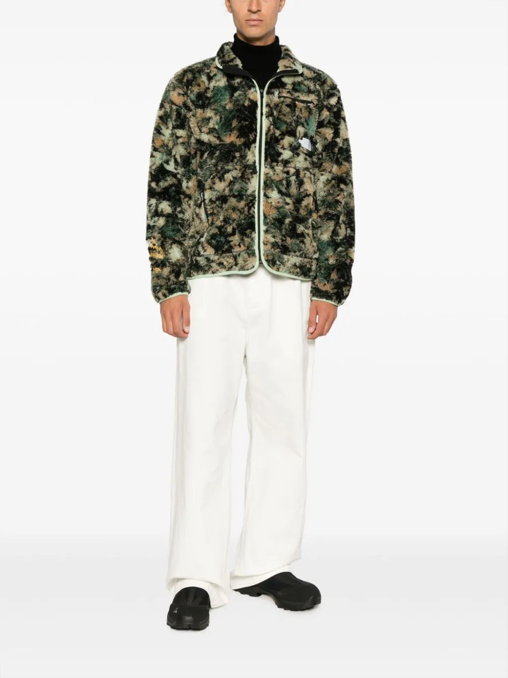 giacca in pile camouflage