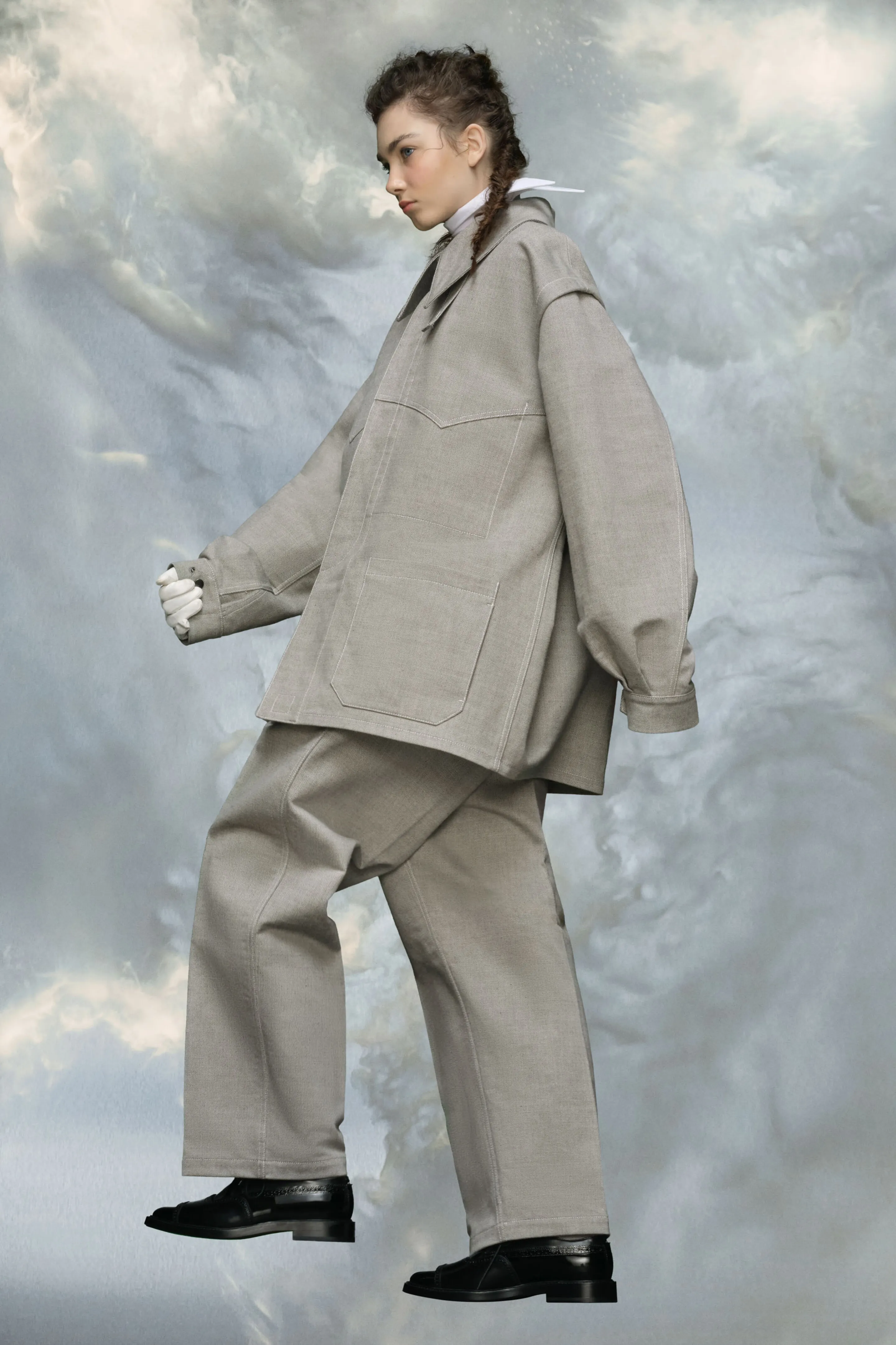 Giacca in twill spezzato
