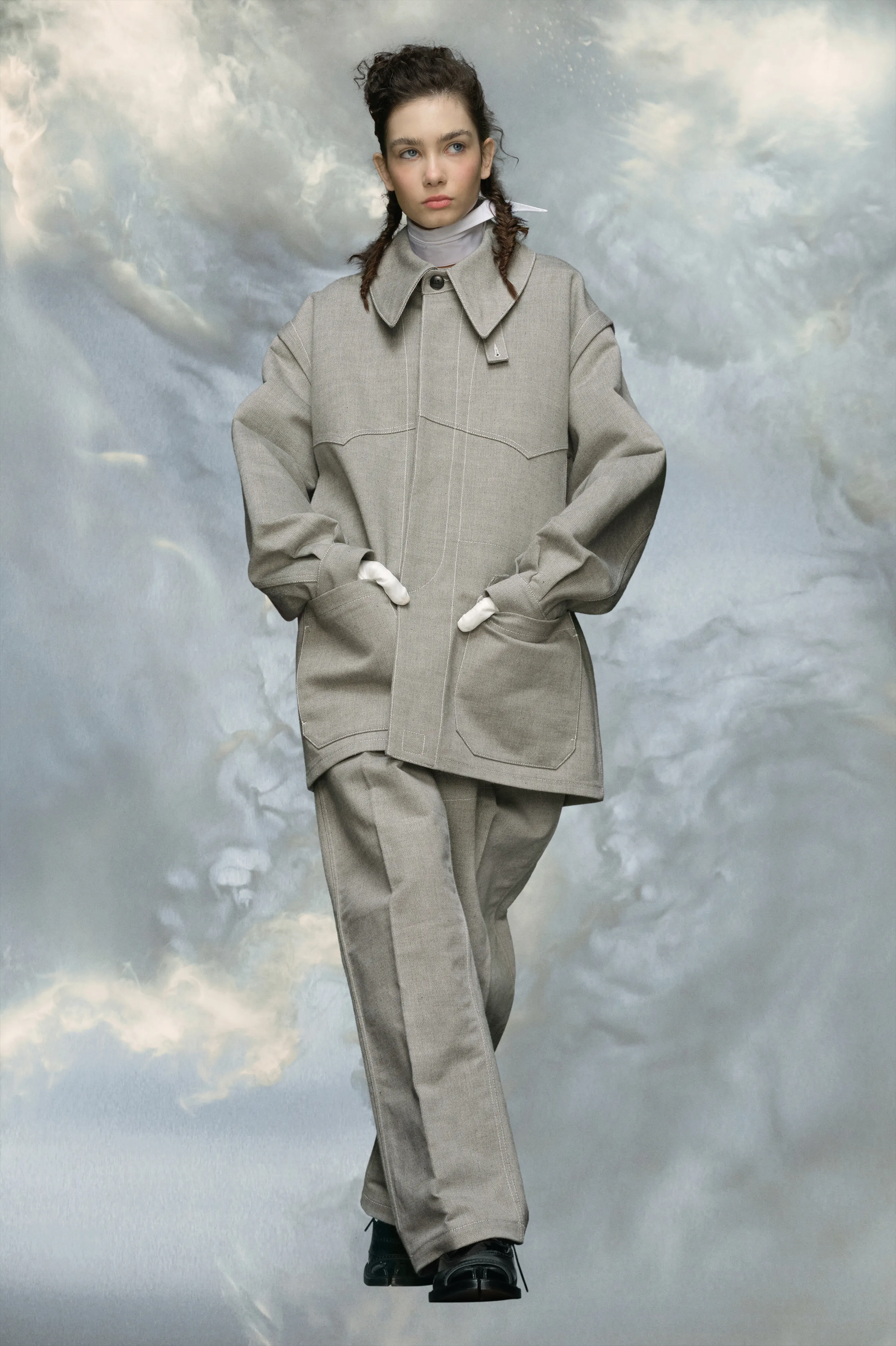 Giacca in twill spezzato