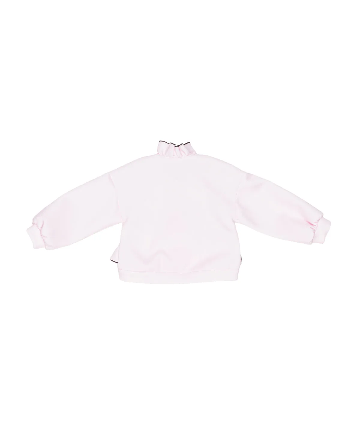 Giacca rosa con volant per neonata e bambina