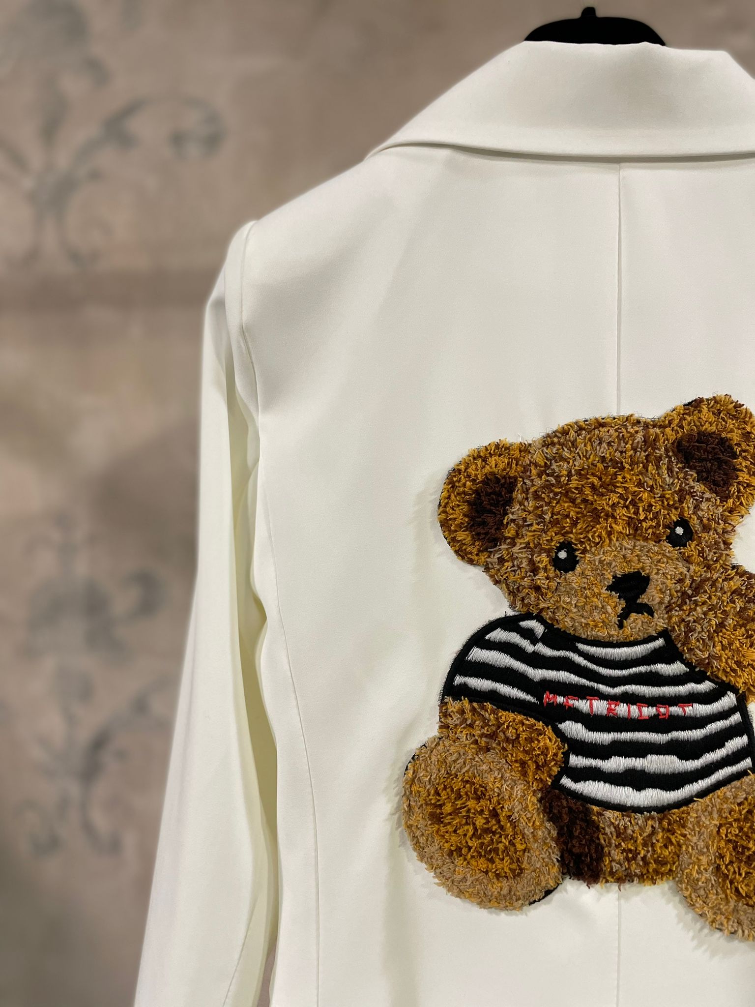 Giacca Striped Bear Bianco