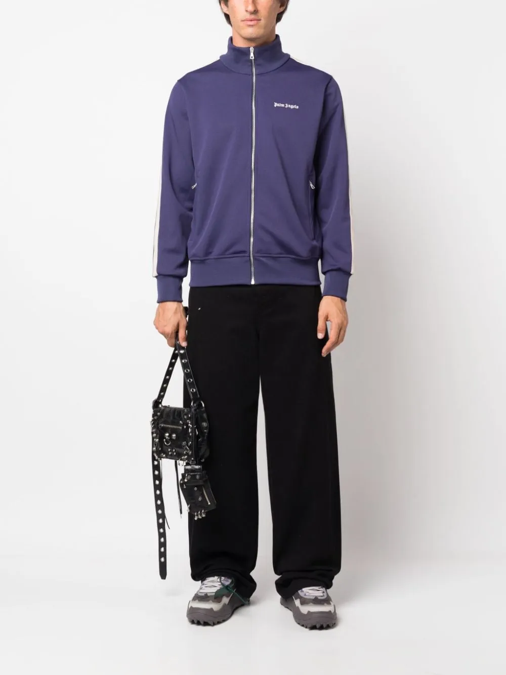 giacca track blu navy