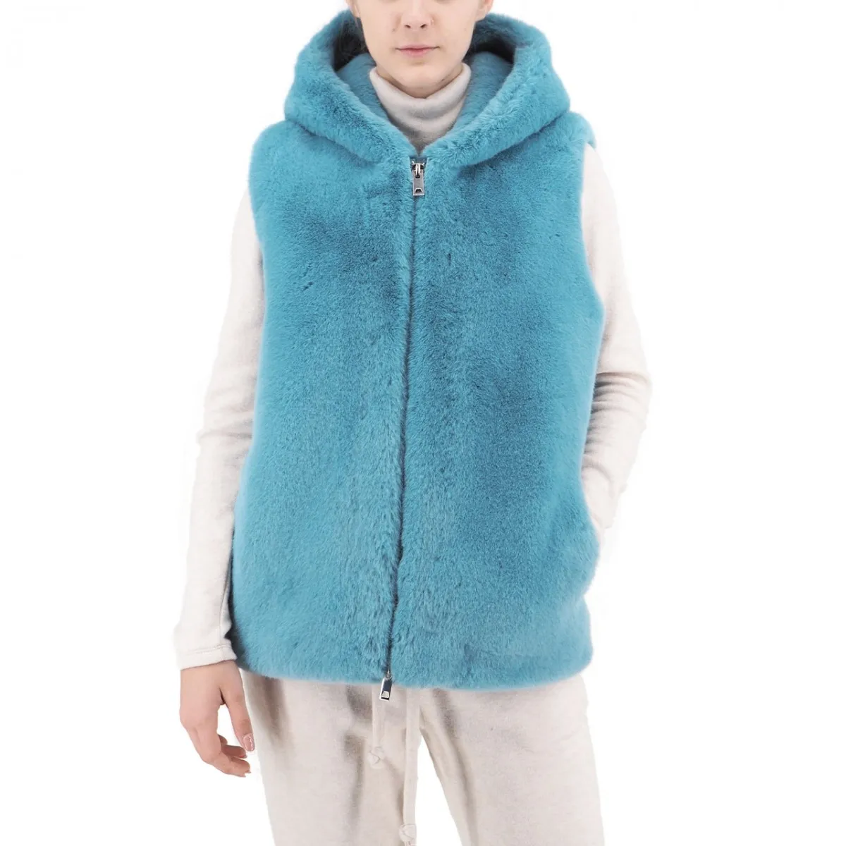 Gilet Eco Fur Logato