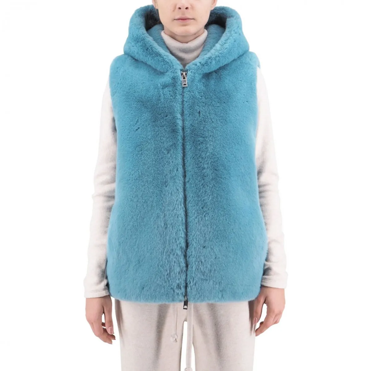 Gilet Eco Fur Logato
