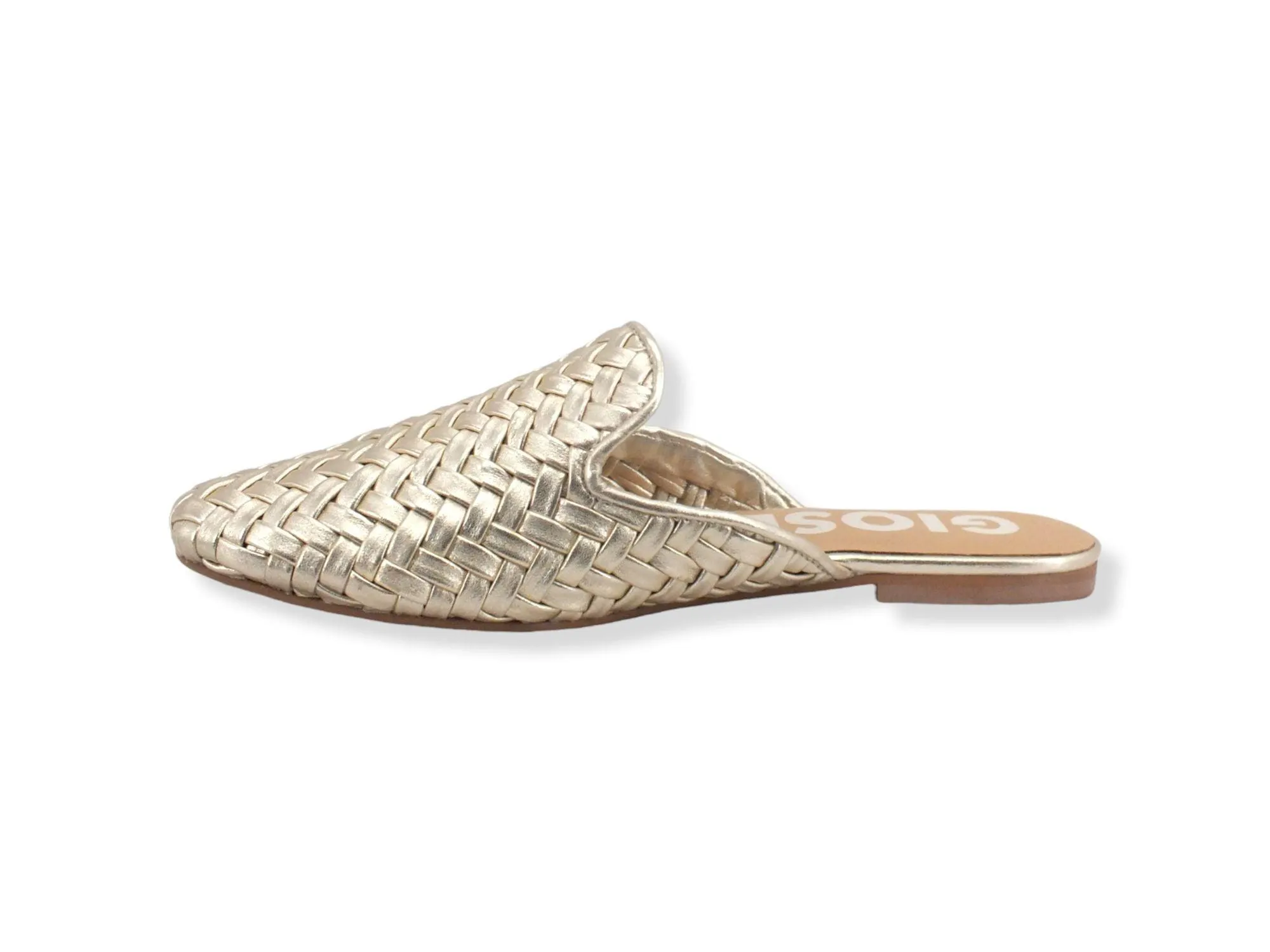 GIOSEPPO Houma Ciabatta Sabot Intreccio Gold 65938