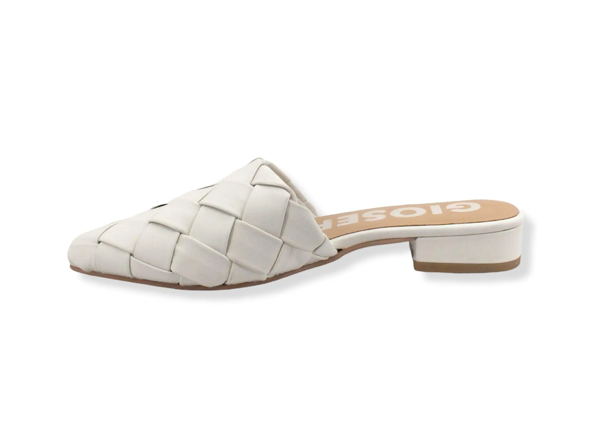 GIOSEPPO Lika Ciabatta Sabot Intreccio Off White 65064