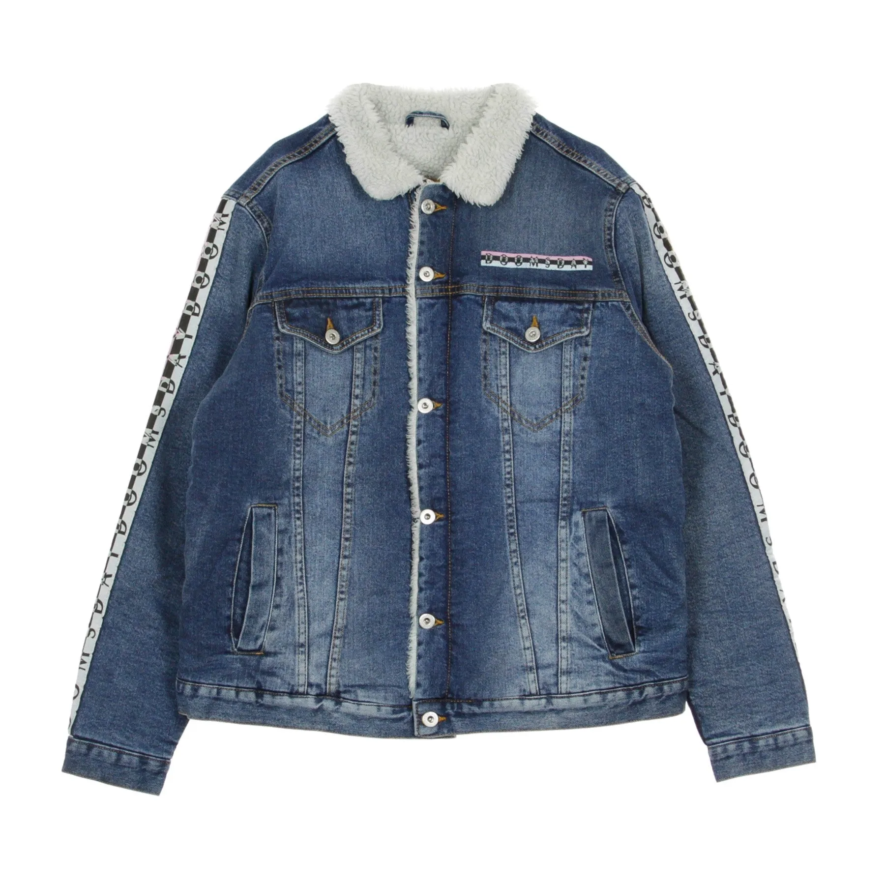 Giubbotto Jeans Uomo Necklace Denim Jacket Stone Wash