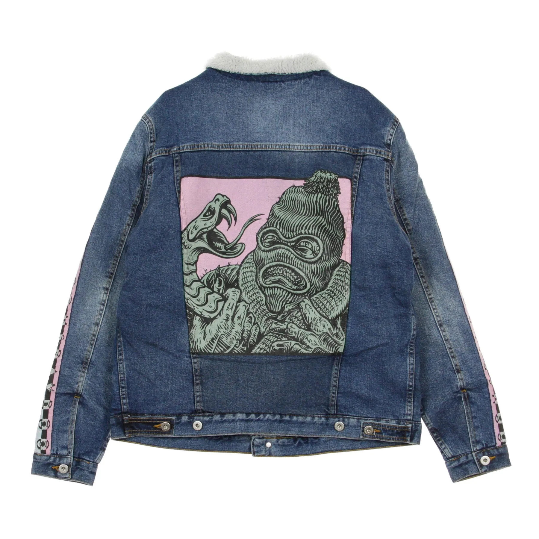 Giubbotto Jeans Uomo Necklace Denim Jacket Stone Wash