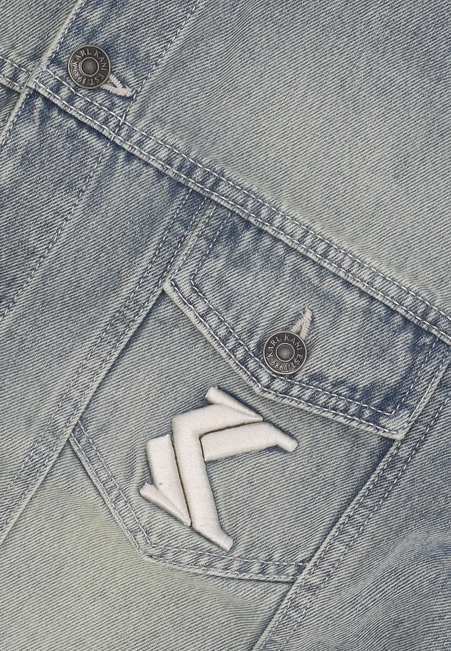 Giubbotto Jeans Uomo Og Os Padded Denim Jacket Blue Sand