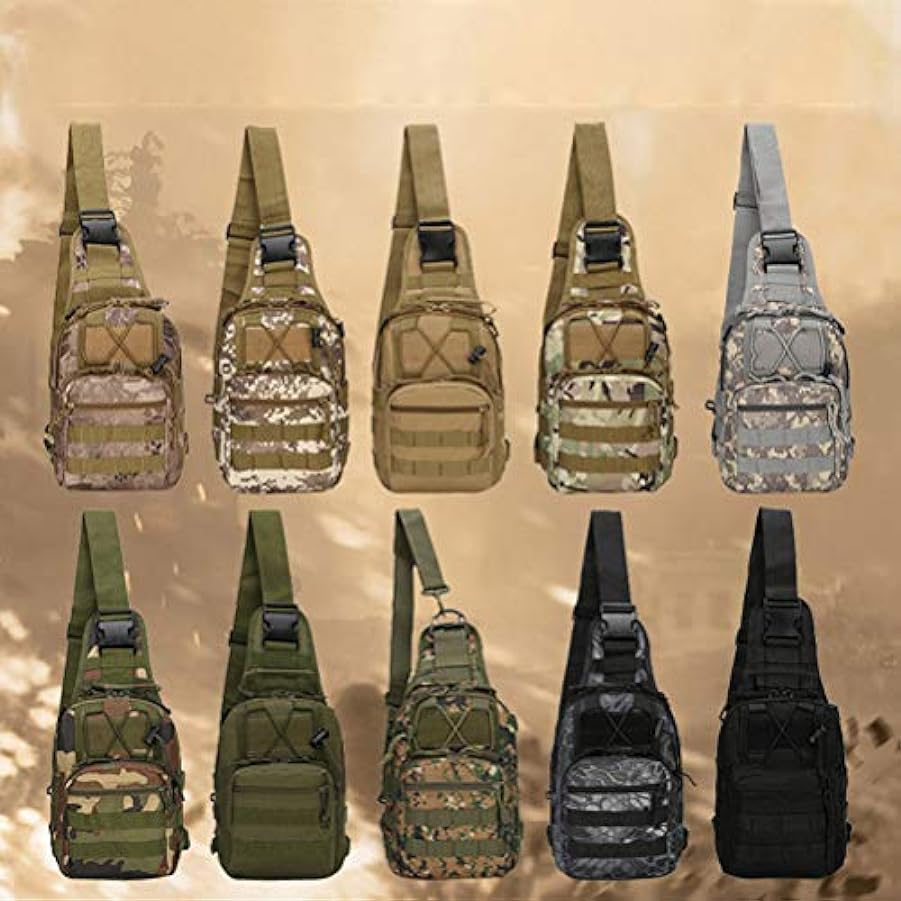 Gohhey Zaino Sling Assault Pack tattico borsa a tracolla borsa a tracolla borsa borsa a tracolla borsa militare (G) 235852064