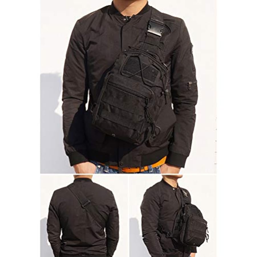 Gohhey Zaino Sling Assault Pack tattico borsa a tracolla borsa a tracolla borsa borsa a tracolla borsa militare (G) 235852064