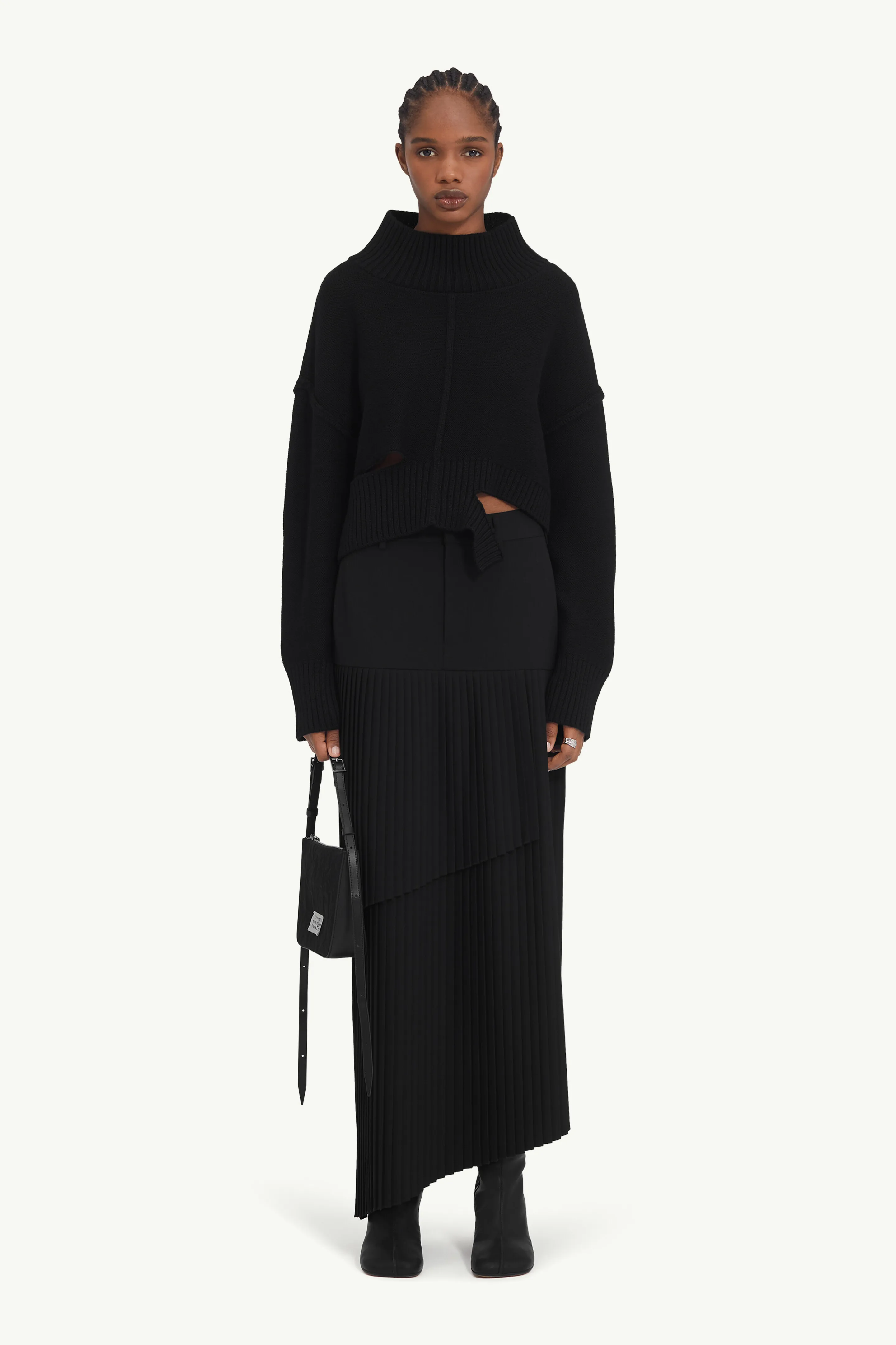 Gonna maxi in gabardina morbida