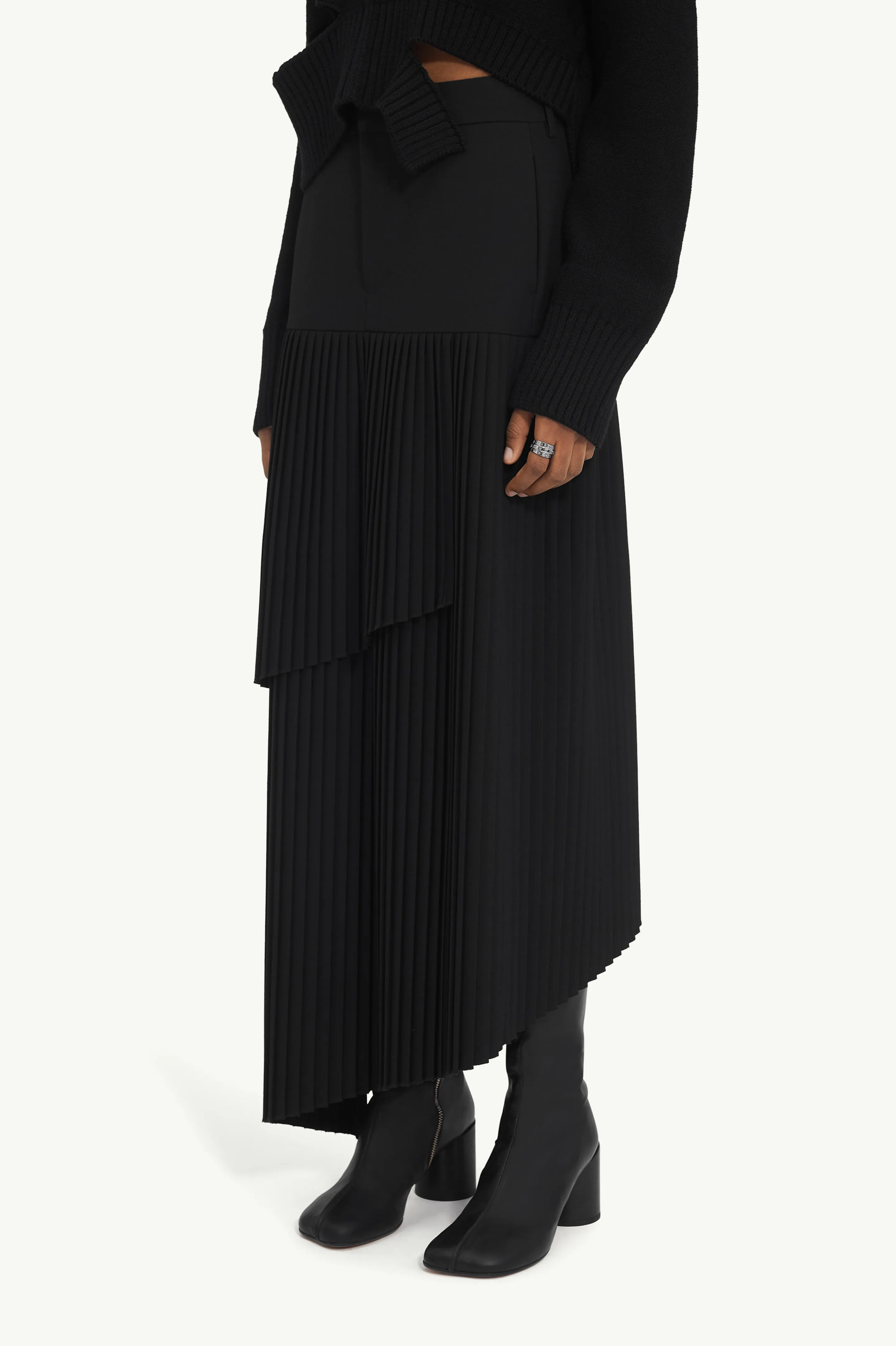 Gonna maxi in gabardina morbida