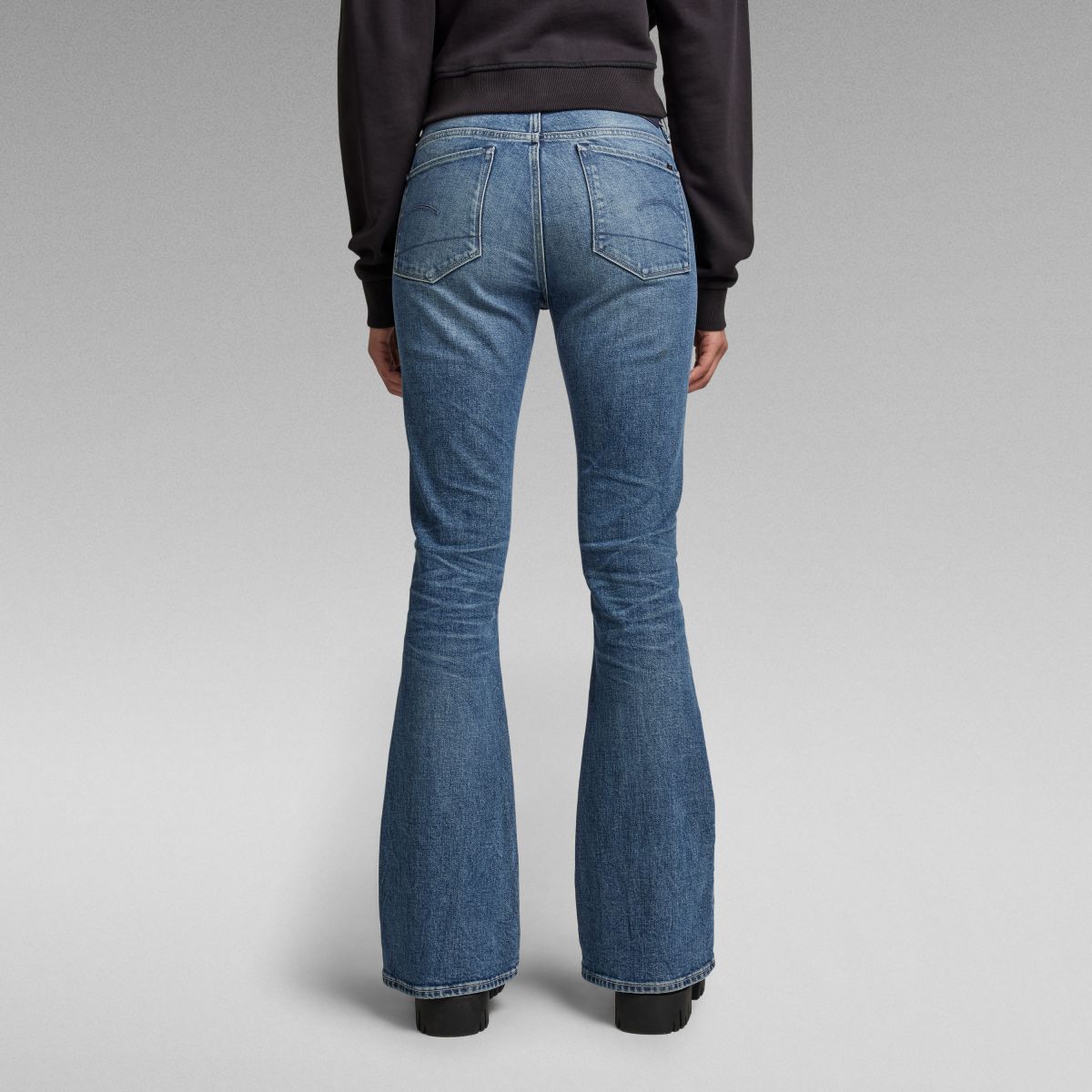 JEANS Donna G-STAR D21290 C052 - 3301 FLARE JEANS FADED CASCADE