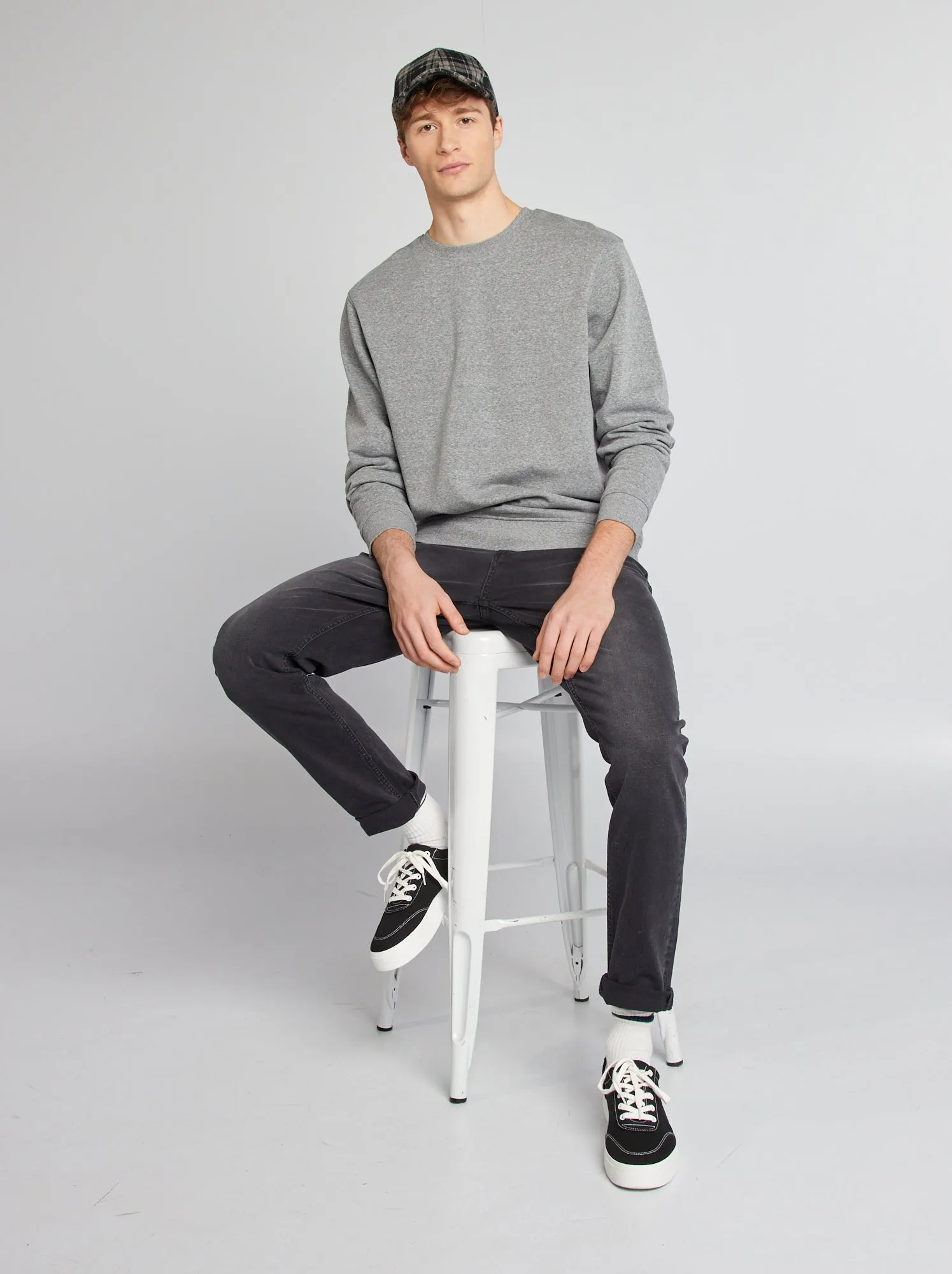 Jeans slim fit in cotone stretch - L38 - GRIGIO