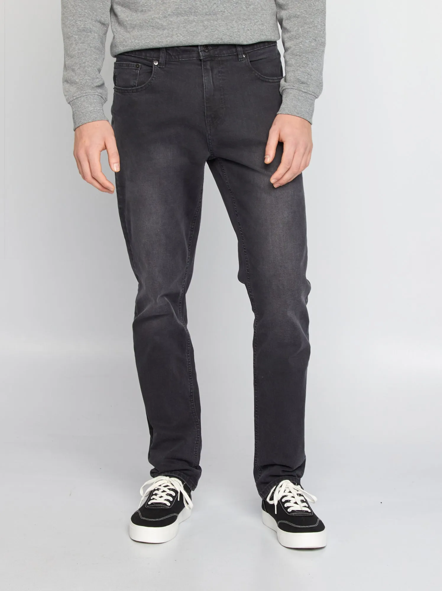 Jeans slim fit in cotone stretch - L38 - GRIGIO