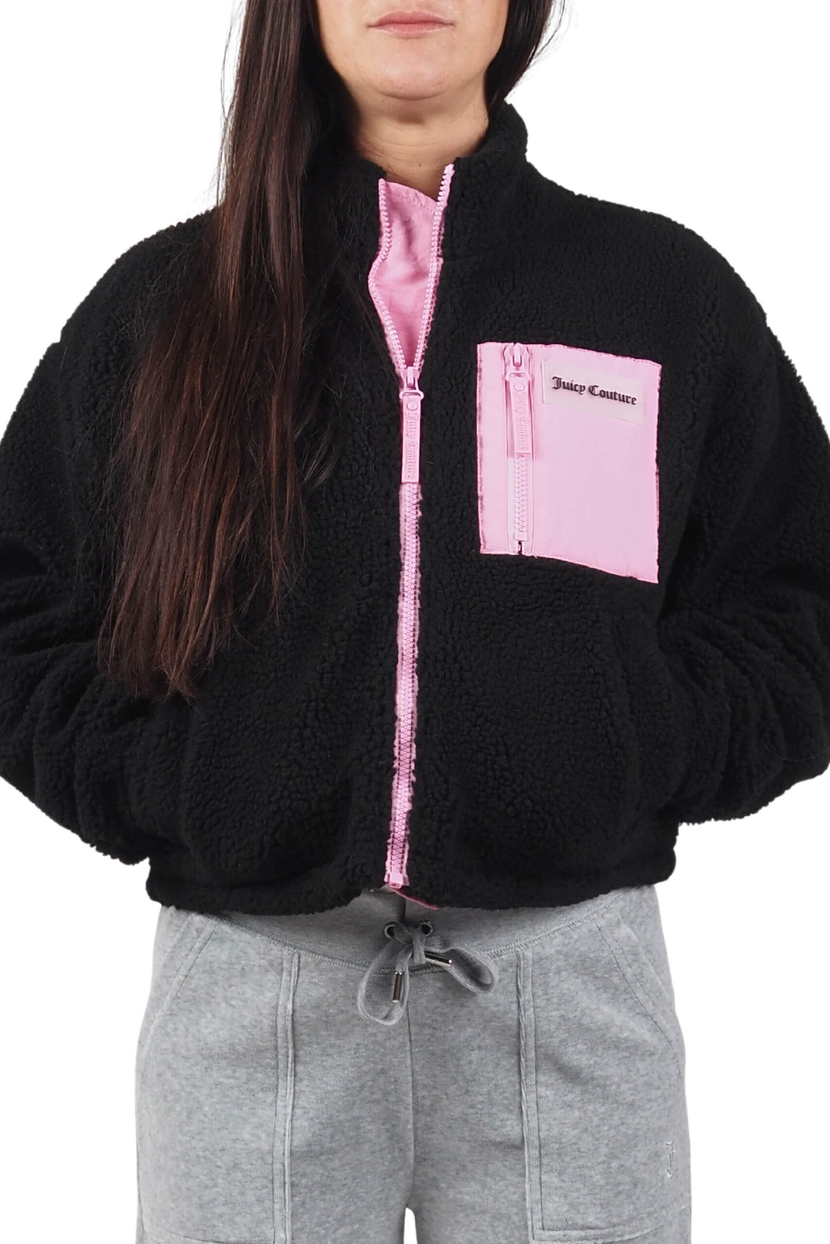 Juicy Couture Tiffany Crop sherpa zip